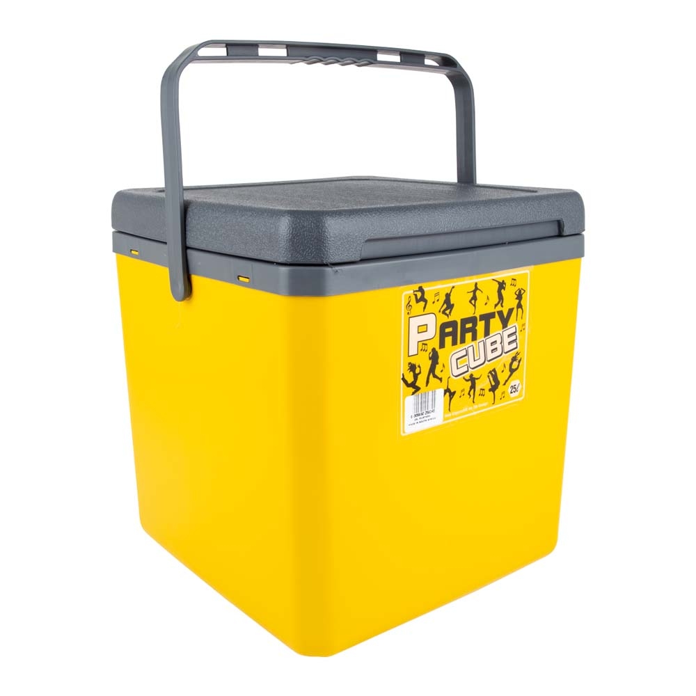 POS_V0333085 Cooler Box Party Cube 25L Yellow - Image 1