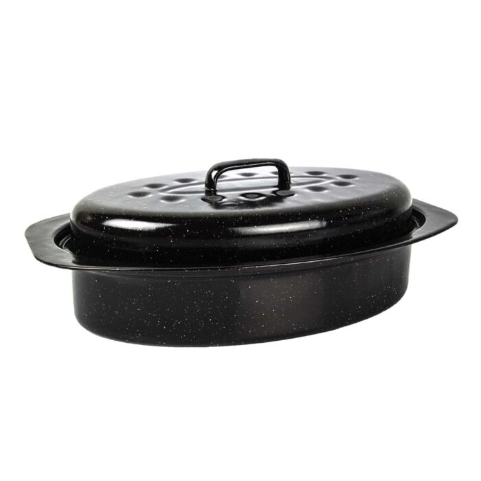 Oval Casserol Kaufmann 5L Enamel Coated with Lid 375X260X620 - Image 1