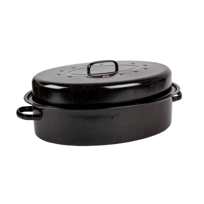 Oval Casserol Kaufmann 8L Enamel Coated with Lid 450X310X180 - Image 1